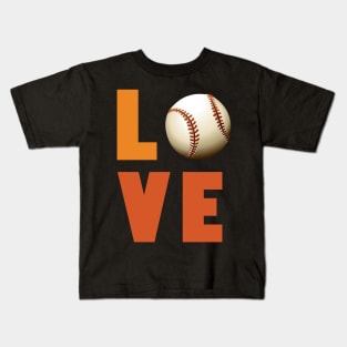 Girls baseball love t shirt for women teens tweens Kids T-Shirt